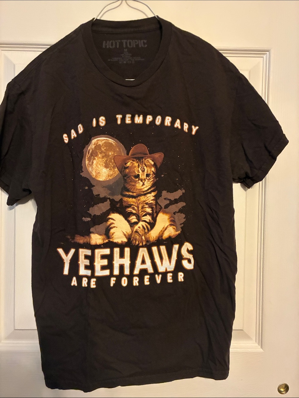 Hot Topic Black Cat 'Yeehaws Are Forever' Western Graphic Tee